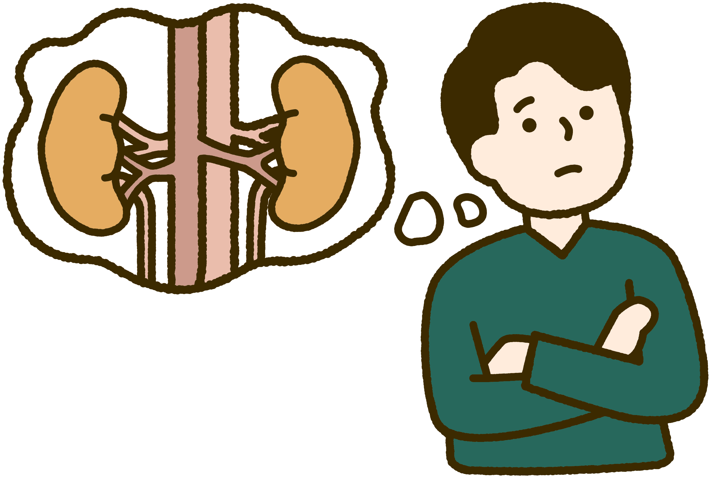 治療中は腎臓の合併症に注意